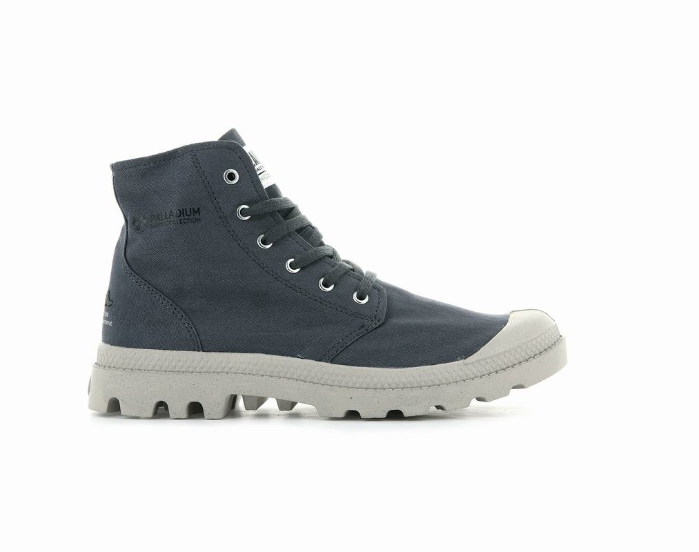 Palladium Pampa Hi Organic Ii Womens Boots Dark Navy Australia [JXTACF-218]